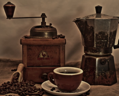 kaffemaskine med kværn